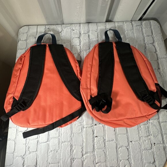 Metropack Basic Backpack Lot Of 2 Orange 16” Mesh Pocket Padded Straps New - Picture 2 of 14